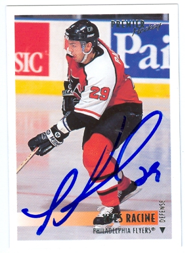 Yves Racine autographed Hockey Card (Philadelphia Flyers) 1994 Premier #176