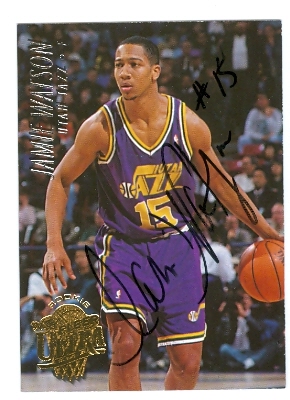 Jamie Watson autographed Basketball Card (Utah Jazz) 1995 Fleer Ultra 342