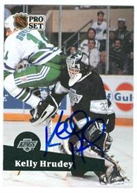 Photo Dédicacée 8x10 Pouces Kelly Hrudey - Gardien Los Angeles Kings - Certificat D'authenticité